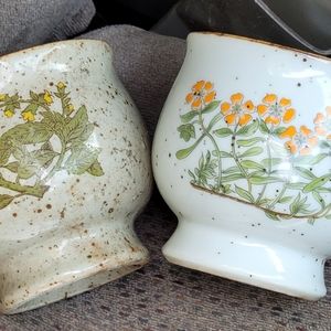 Set of 2 Vintage Takahashi Stoneware Mugs